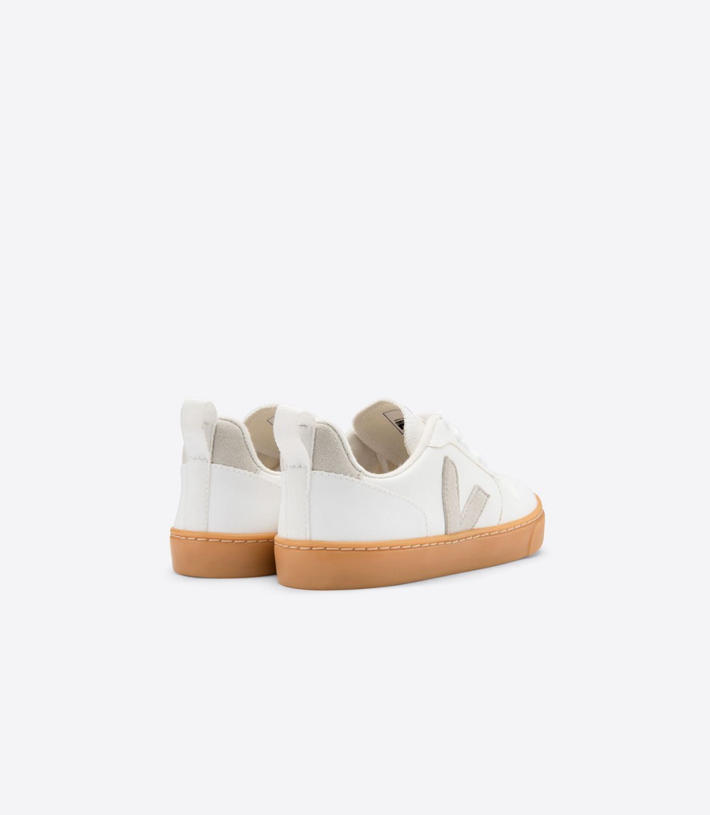 Veja Sneakers Kids - V-10 Cwl - White/Beige - 8419JHMRO